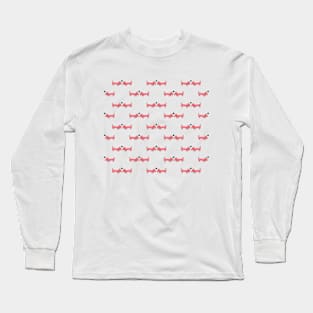 Pink Blush Dachshund Pattern Long Sleeve T-Shirt